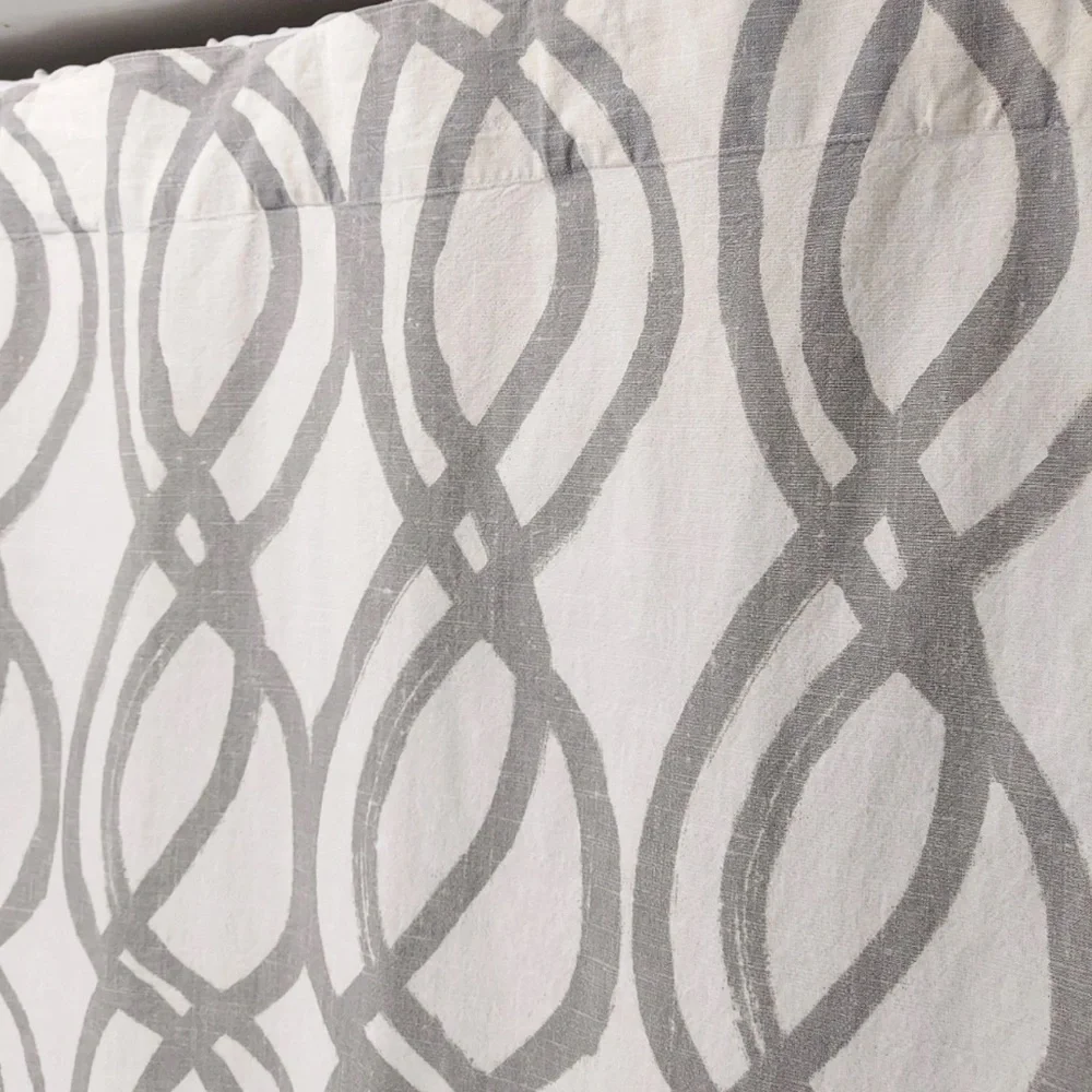 West Elm Curtain Panels - Cotton Scribble Lattice Hidden Tab 6-panels